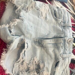 Distressed Denim Shorts
